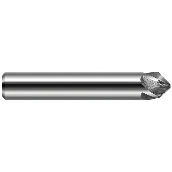 Harvey Tool Chamfer Cutter-Flat End-Helical Flutes .1250" (1/8) Shank DIAx45° per side Carbide 773608